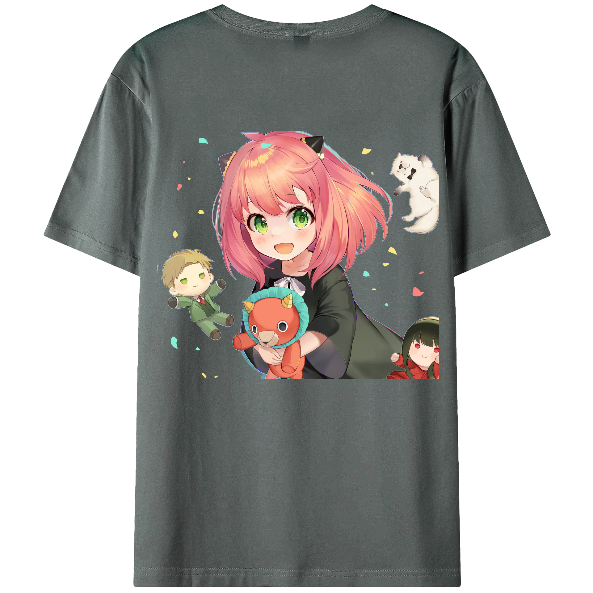 （画像用） SPY×FAMILY间谍家家酒 綿100％ メンズ半袖Tシャツ（バックプリント） 通気性